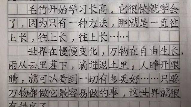 
二年级学霸续写作文 字迹规范 堪比“印刷体” 老师都赞叹不已【beat365在线登录官网】(图6)